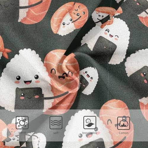 Joisal Toddler Underwear Floral 2t Cotton Cute Panties Girl Pattern Briefs Kids Undies Cute Sushi Salmon Black3