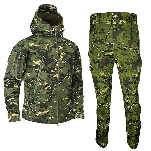Veste et pantalon chauds en polaire grand froid camouflage russe USTZFTBCL