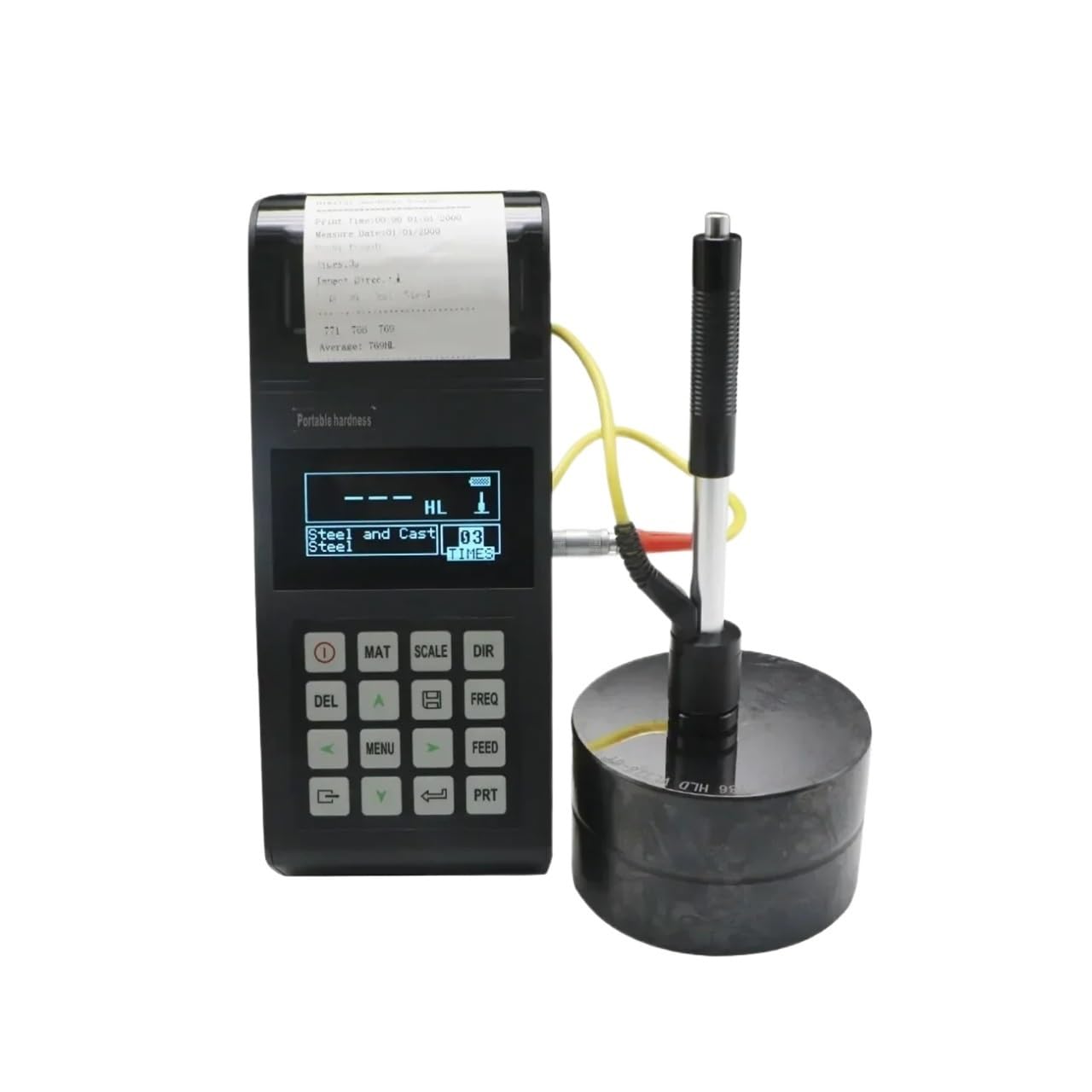 JVDDI Portable Hardness Tester Leeb Hardness Tester With Printer For Steel Materials Durometer Tester Meter SL-160