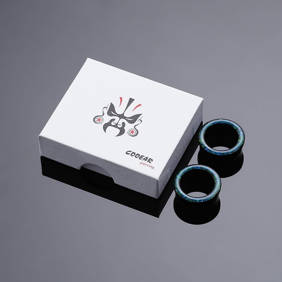 COOEAR Gauges For Ears, Surgical Steel Plugs, Flesh Stretchers Earrings, Size 2g to 1 Inch Black Screw Tunnels Piercing.