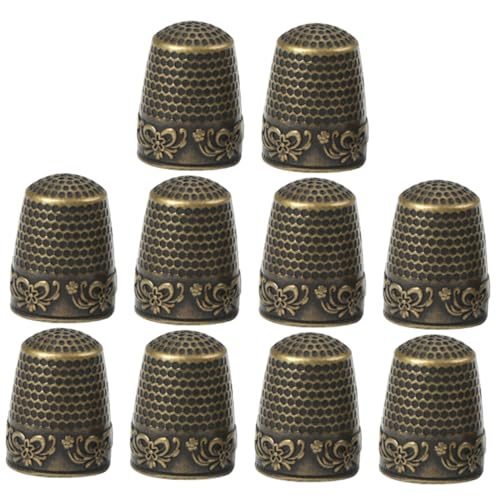 AUTSUPPL 10pcs Thimble Simple Generous Design Finger Protectors for Sewing Needlework