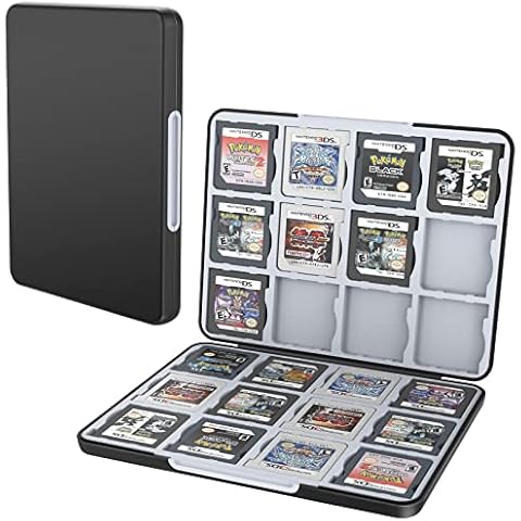 HEIYING Game Card Aufbewahrungs Tasche für Nintendo DS/2DS/3DS, Tragbare 3DS 2DS DS Game Cartridge Holder Storage mit 24 Spielkartenfächern (Black) Cover