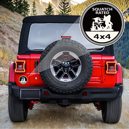 Image of Bigfoot Badge Rated Car Emblem, Squatch 4 x 4 Metal Automotive Badge 3D Metal Car Badges Emblems Round Emblem Decals Car Badge Decals Stickers Compatible with Wrangler Vehicles Trucks