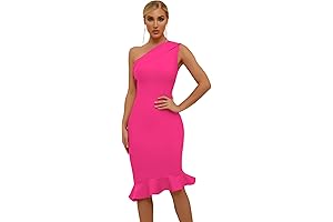 Maketina Chic Pink Bandage Bodycon Dress
