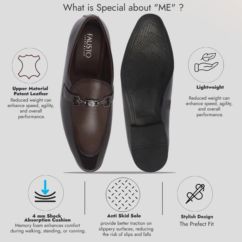 Image of FAUSTO Men Leather Pull-On Shoes