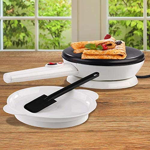 Monsterzeug Elektrischer Crêpes Maker, Crêpeseisen mit abnehmbarer Pfanne, Antihaftbeschichtung, Portable Crêpespfanne… – Bild 3