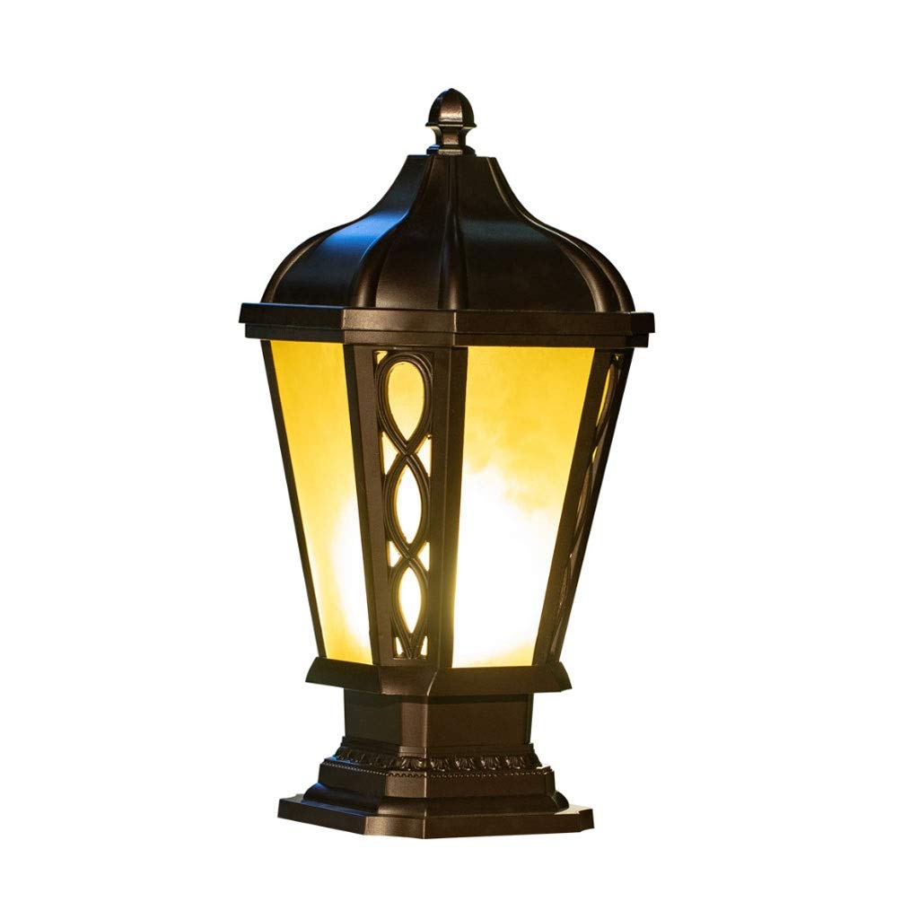 VDOQTLJT Column Head Lamp Outdoor Fence Pillar Courtyard Wall Waterproof Chinese Octagonal Garden Villa Lamps