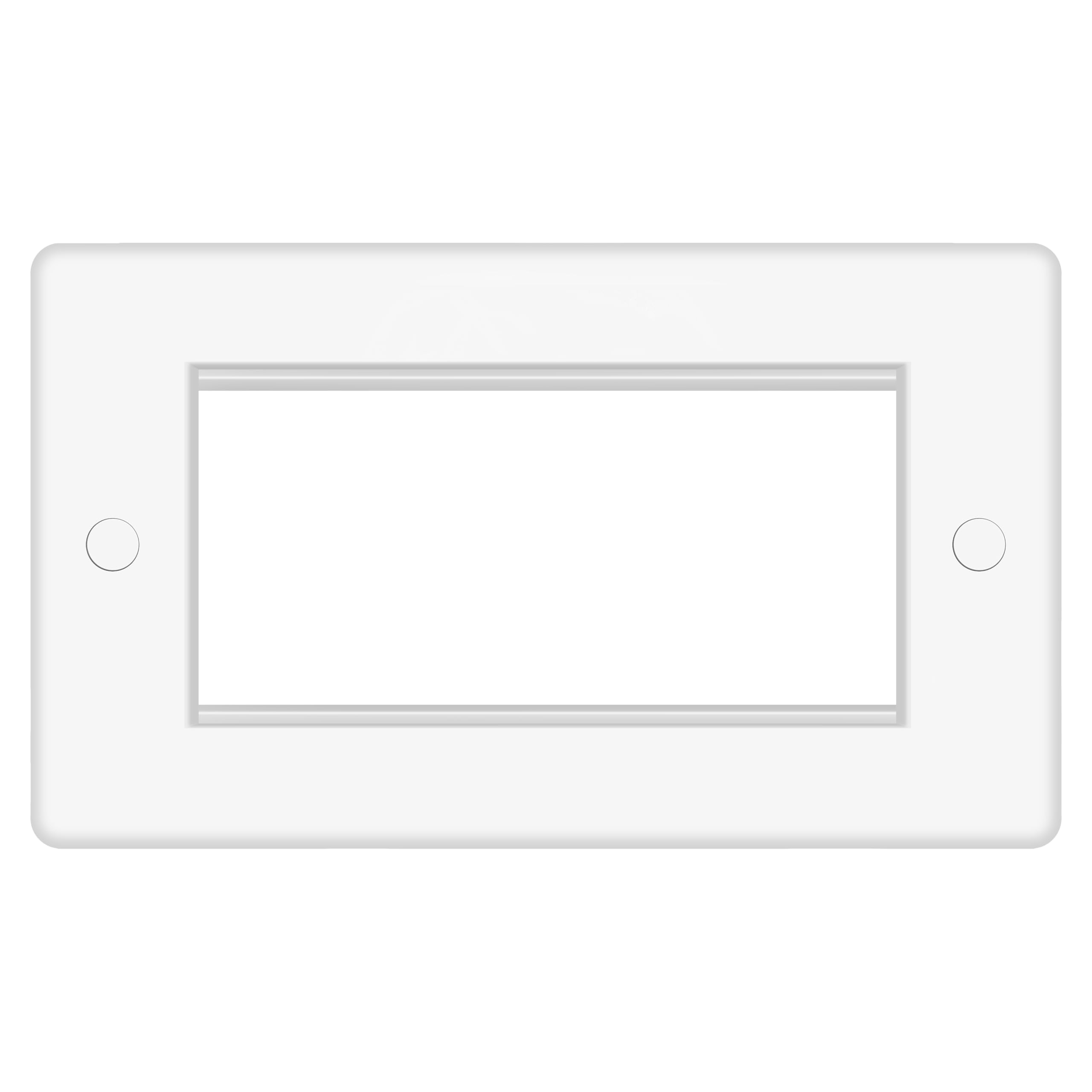 Evoges White Vector Modular Faceplates – 1G / 2G / 4G – Euro Module Size 25X50mm & 50X50mm & 100X50mm – Gloss Finish, Uk Wiring Accessories (4 Gang (100X50mm))