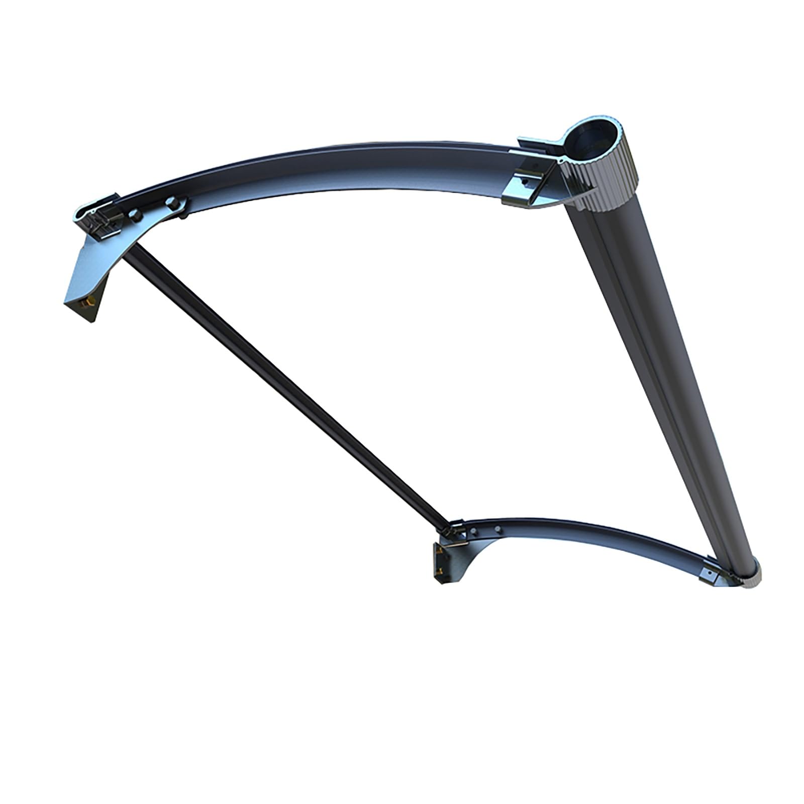Auvent de porte en aluminium 48x107cm avec polycarbonate solide