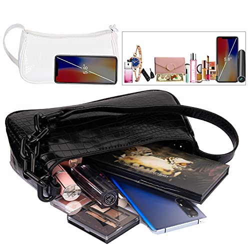Scioltoo Clutch Purses Shoulder Bag For Women Trendy Super Cute Tote Crossbody Bags With Zipper Closure Women's Classic Evening Bag White Acrylic+Strap #TOP5