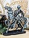 Ebros Medieval Tournament Jousting Suit of Armor Knight Charging On Cavalry Horse Statue 11" Tall Renaissance Knighthood Collectible Decor