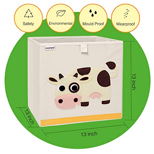 Dodymps Foldable Animal Toy Storage Bins/Cube/Box/Chest/Organizer For Kids & Nursery, 13 Inch (Milch Cow) #TOP3