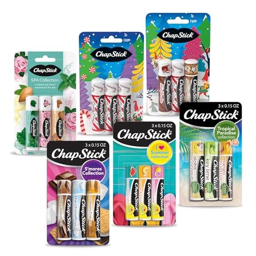 ChapStick Fan Favorites Multi-Pack Flavored Lip Balm Tubes Fan Favs - 0.15 Oz (Box of 6 Packs of 3)