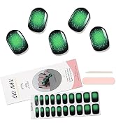 CHENYIYI 20PCS Semi Cured Gel Nail Strips, Real Gel Nail Polish Strips Full Nail Wraps Nail Stick...