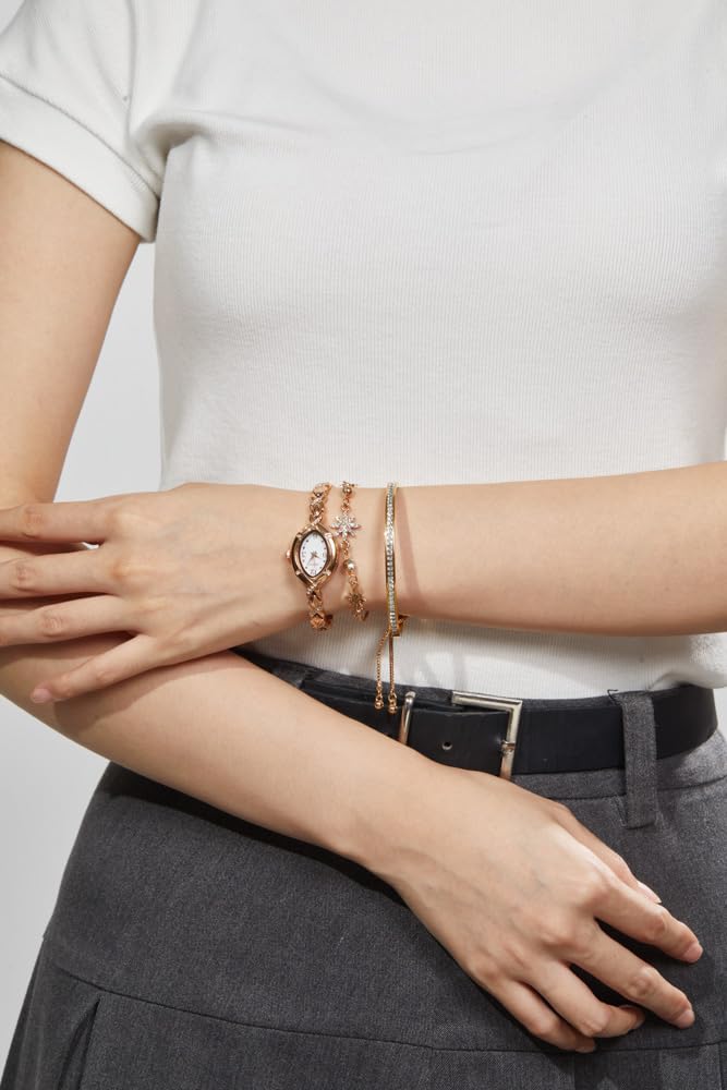 TIME100 Montres Femmes Bracelet Montres à Quartz de Luxe étanche Montre Bracelet Créative pour Femmes Filles Dames