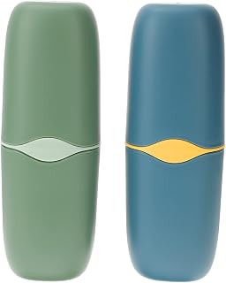 JEWEDECO 2pcs Washing Cup Tooth Cup Plastic Organizer Box Portable Toothbrush Holder Plastic Storage Box Plastic Toothbrush Holder Toothbrush Holder Case Toothbrush Container Outdoor Travel