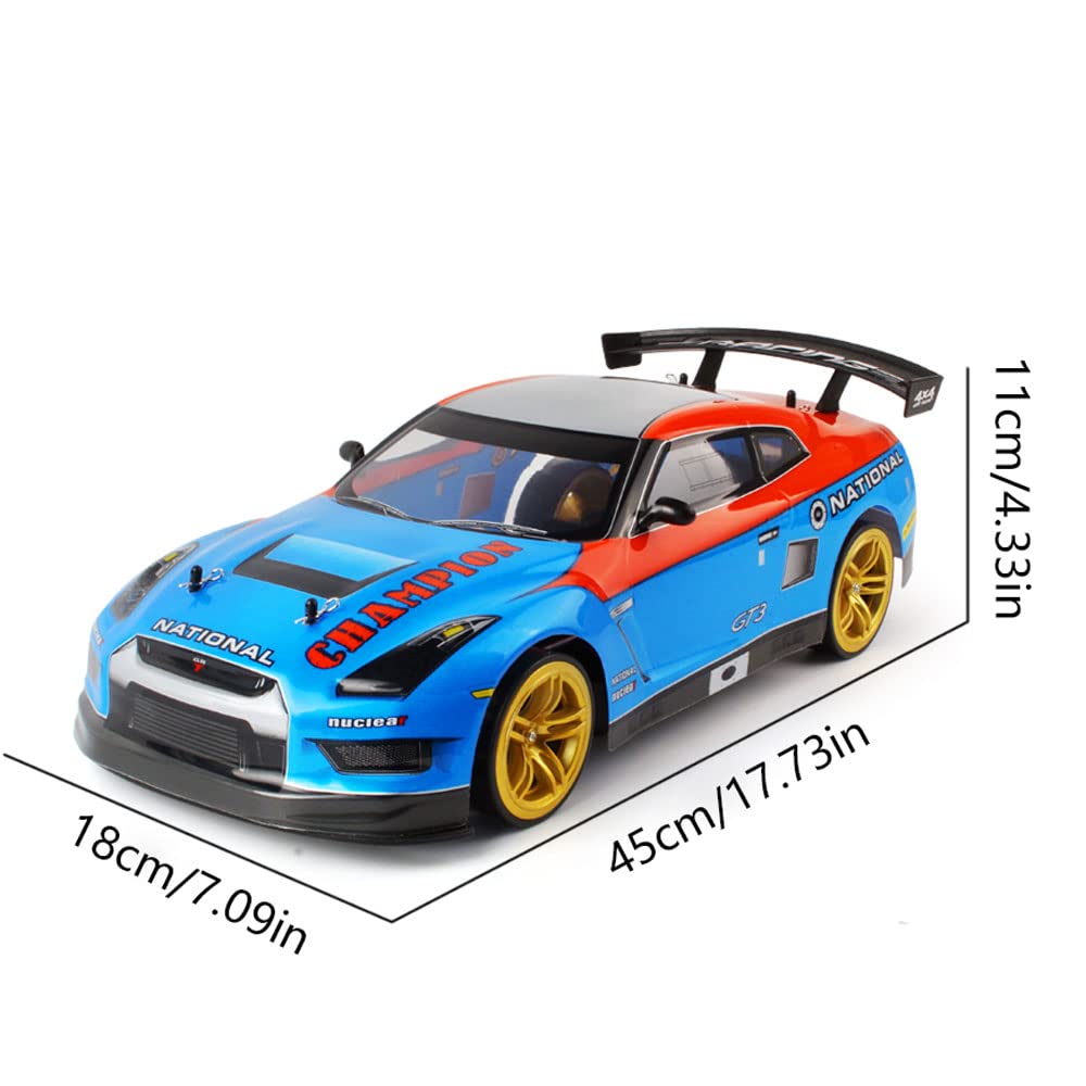 Buggy RC ad Alta velocità da 70 km/h, Veicolo RC antirollio a Quattro Ruote motrici, Auto da Corsa telecomandata a deriva da Arrampicata, macchinina elettrica da 2,4 GHz, Due batterie, Regalo