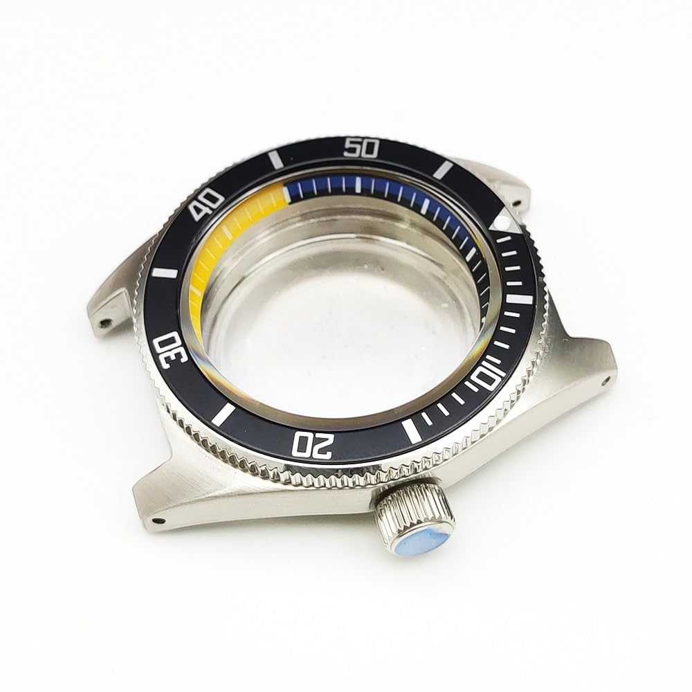 40mm Ersatz 316L Edelstahl Uhrengehäuse Kit, Passend für NH35 NH36 Werk 28,5 Zifferblatt, Retro Lünette Taucher Uhren Modifizierung Teil für Seiko SLA017 62MAS