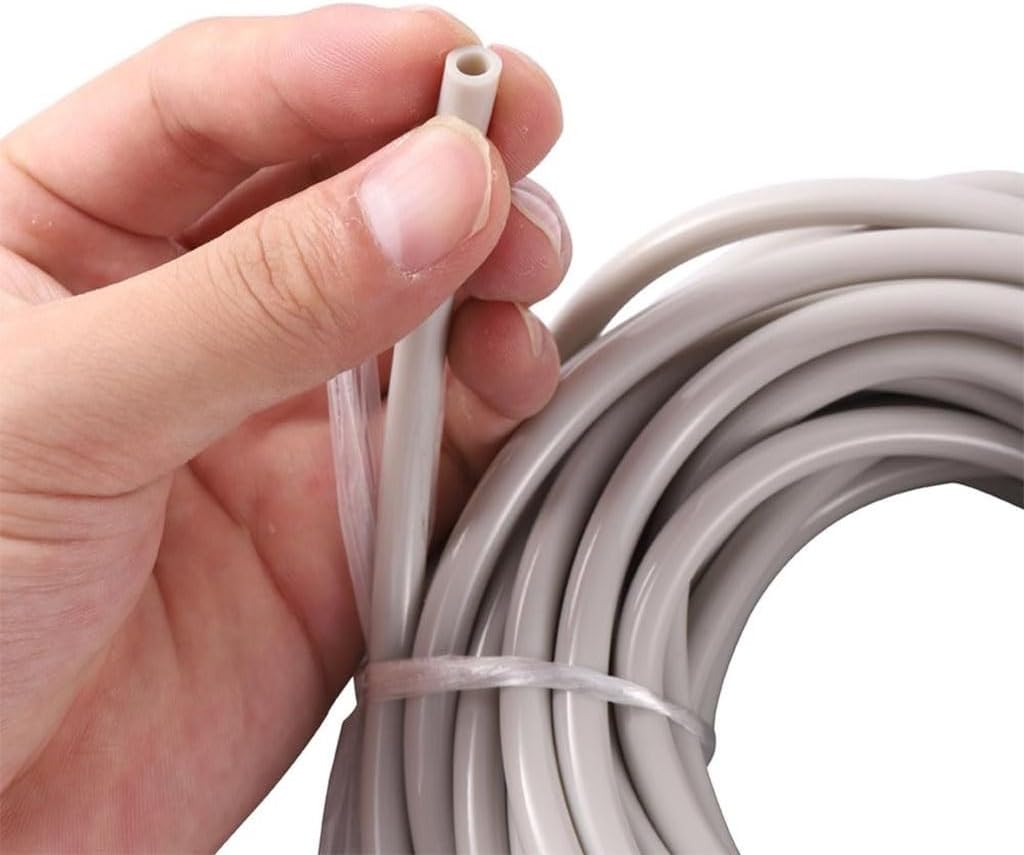 10M/20M 1/4" PVC Water Hose - 4/7mm Micro Drip Irrigation Tubing, Kink-Resistant Garden Water Pipe for Greenhouse/Flower Bed(20m)