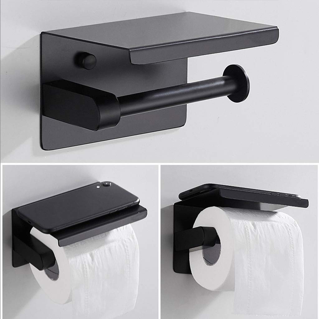Práctico portarrollos de Papel higiénico con Estante de Pared para teléfono móvil, Ideal para Decorar la Cocina.