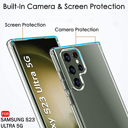 Image of TheGiftKart Ultra-Hybrid Crystal Clear Back Case Cover for Samsung Galaxy S23 Ultra 5G | Shockproof Design | Hard Back Cover Case for Samsung Galaxy S23 Ultra 5G (PC & TPU, Transparent)
