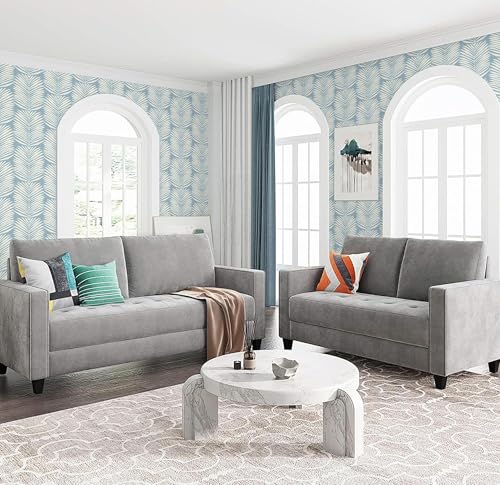 Kitico Leaf Contact Paper Modern Peel and Stick Wallpaper Blue and White Wallpaper for Cabinets and Drawers Self Adhesive Removable Coastal Wall Paper for Bedroom Vinyl 16.1''x393.7'' - Image 9