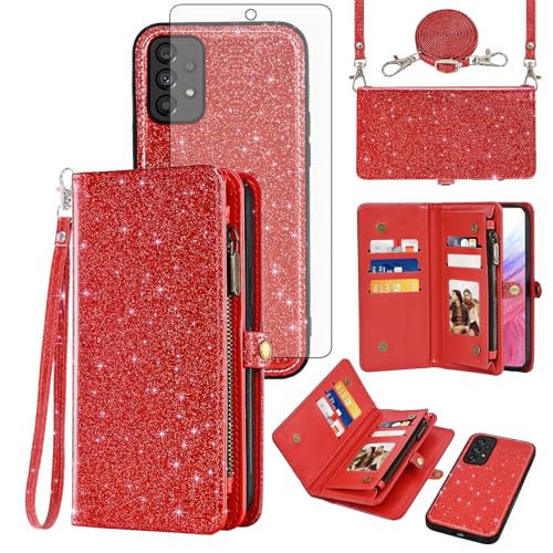 Étui pour Samsung Galaxy A53 5G Asuwish avec porte-cartes détachable et protection écran