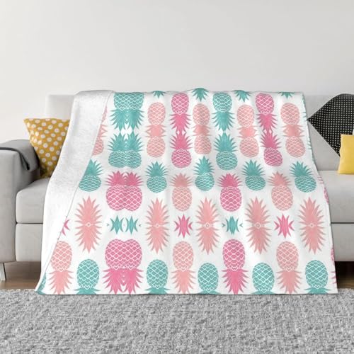 Couverture imprimé Ananas coloré, le cadeau douceur idéal