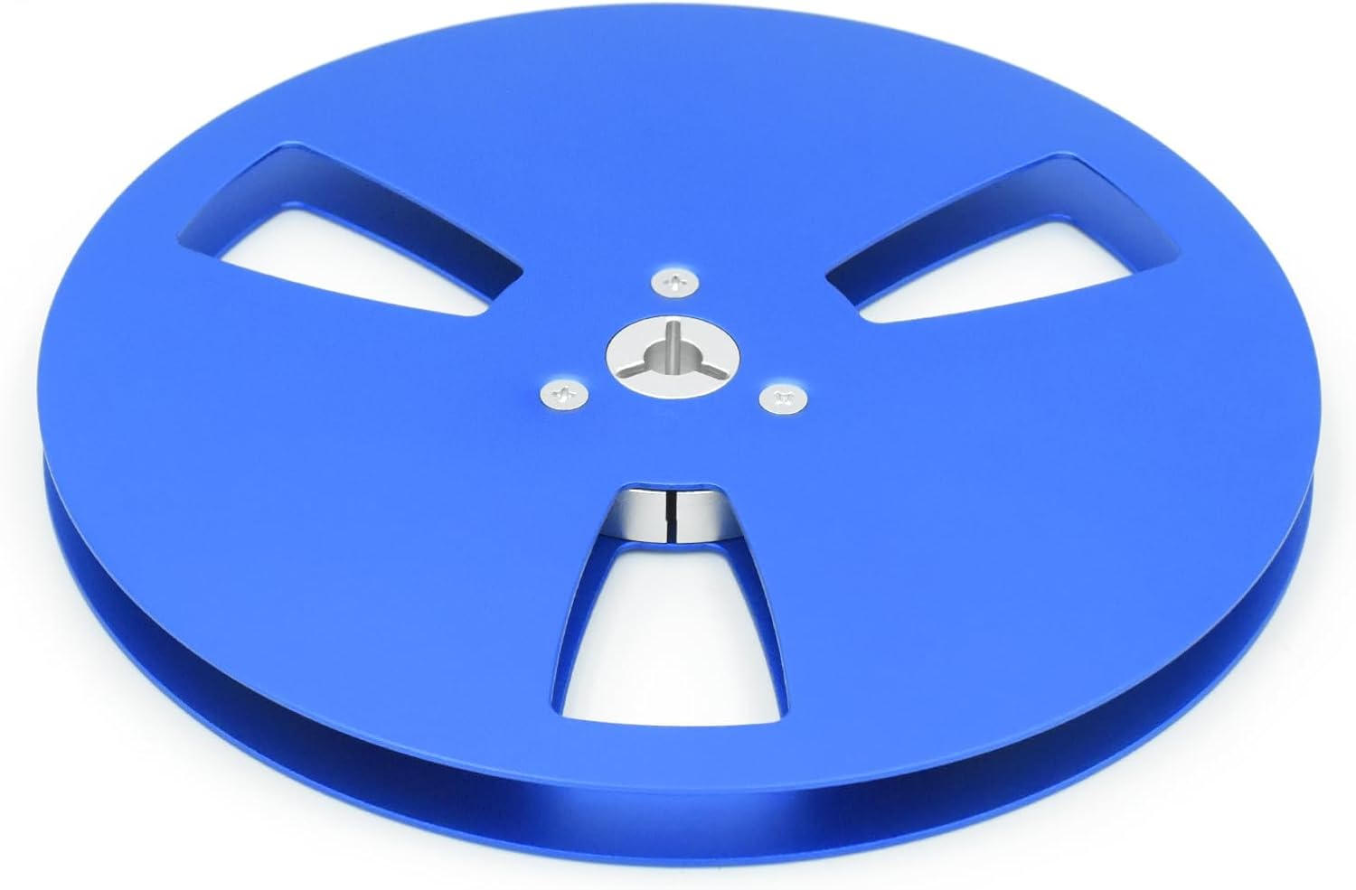 7 Inch Empty Tape Reel, 1/4 Inch Aluminum Takeup Reel | 3-hole aluminum alloy construction for reel-to-reel recorders; ideal for tape storage and transfer