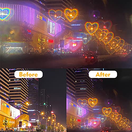 3 Pairs Heart Effect Diffraction Glasses Heart Shaped Sunglasses with Heart Effect for Rave Party Music Festival Fireworks Show 3D3