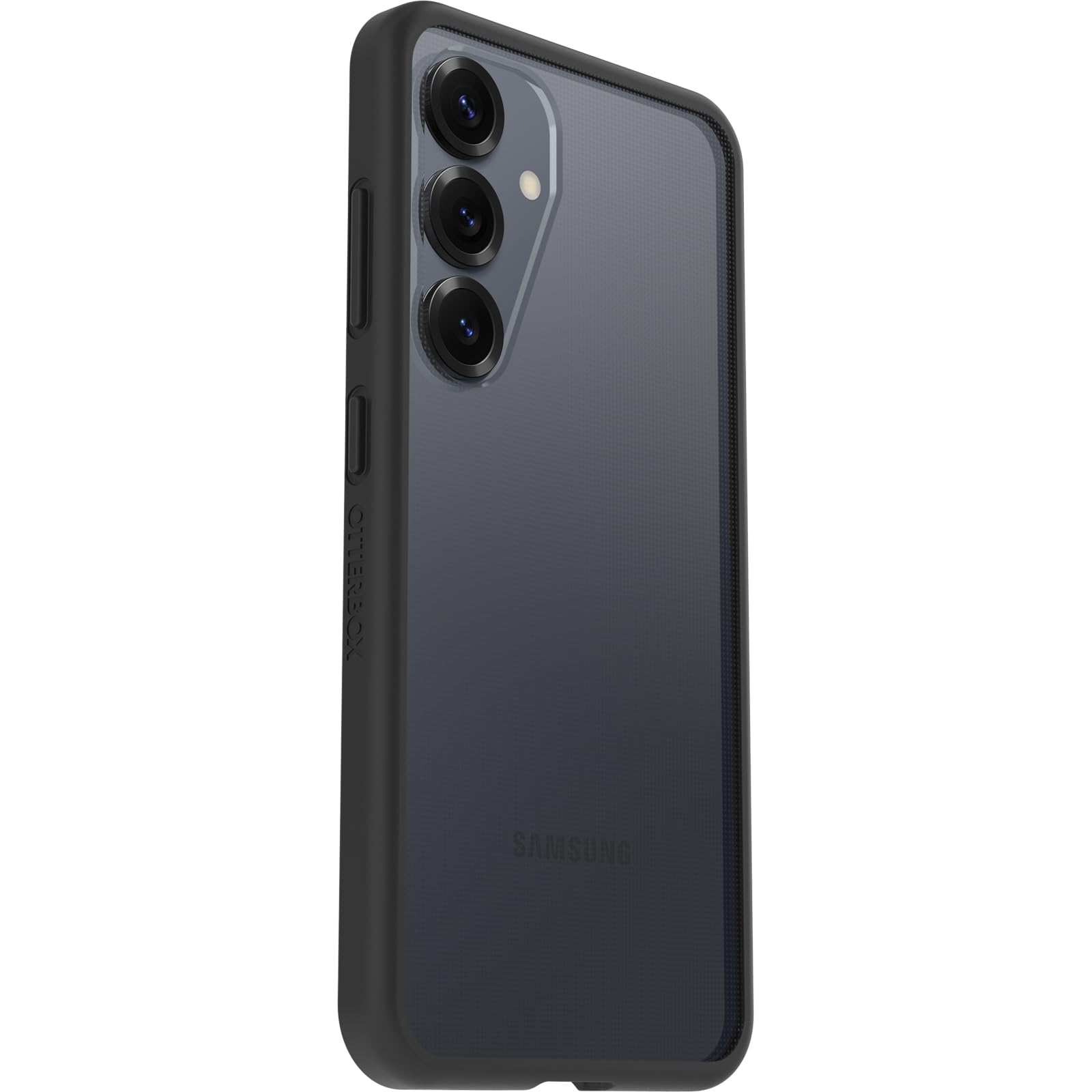 Funda para Samsung Galaxy S25 OtterBox React Series,Resistente a Golpes y caídas,Ultra-Fina, Protectora,Testada con los estándares Militares anticaídas, Transparente/Negro