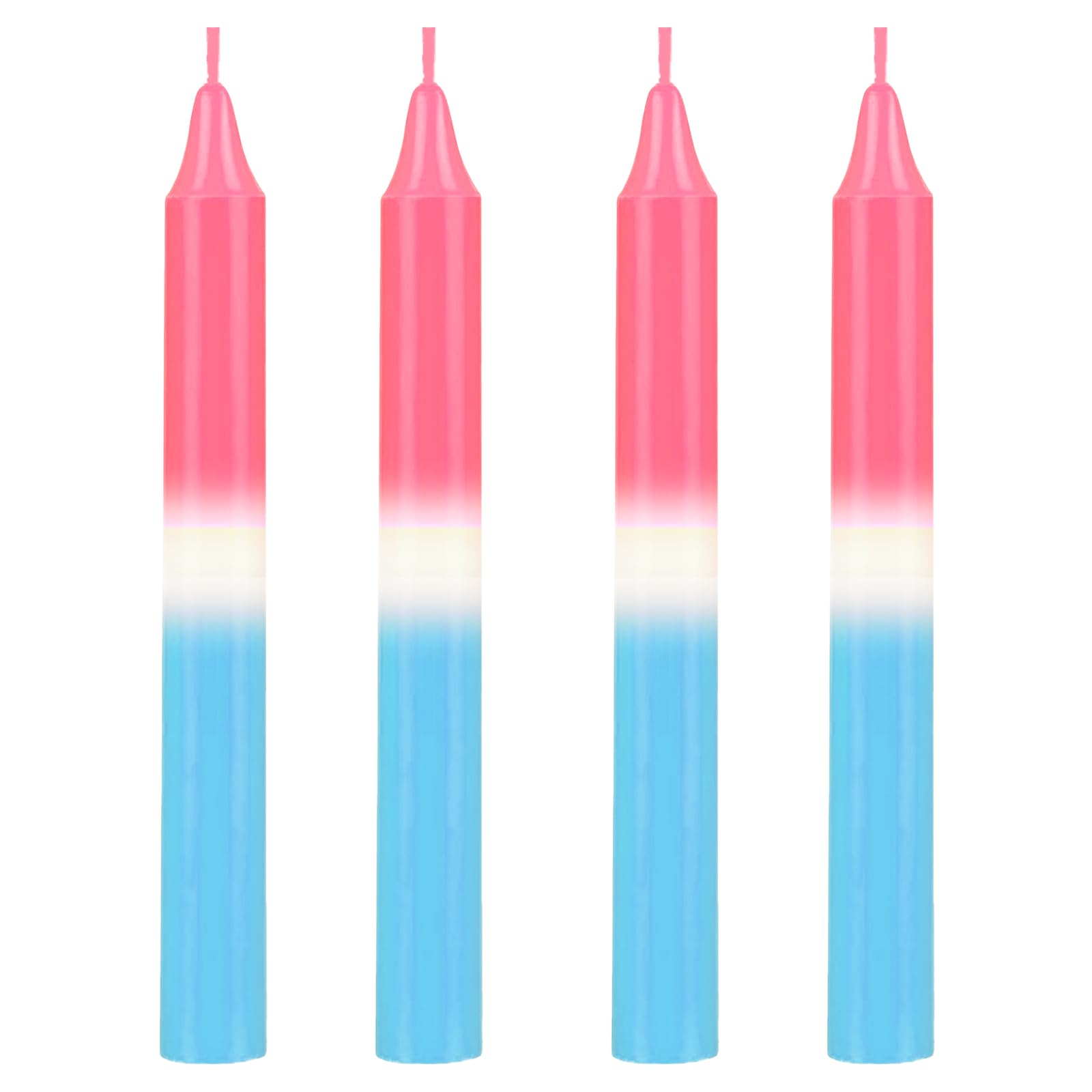 Ovaletta Lot de 4 bougies à tige dorées - Bougies pointues - Bougies longues dorées - Pour mariage, anniversaire - Hauteur : 25 cm - Diamètre : 2,1 cm - Durée de combustion : environ 7 heures