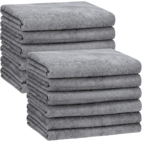 Image of Shimeyao 12 Pack Bleach Salon Towels Bulk,Light Grey,20 X 40 Inch