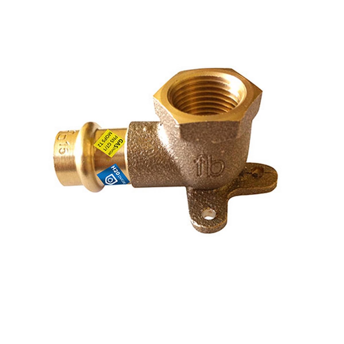 Frabo Gas - Wasser Kombifitting Pressfitting V Kontur Wandscheibe 90° Rp Gewinde 3/4x22mm