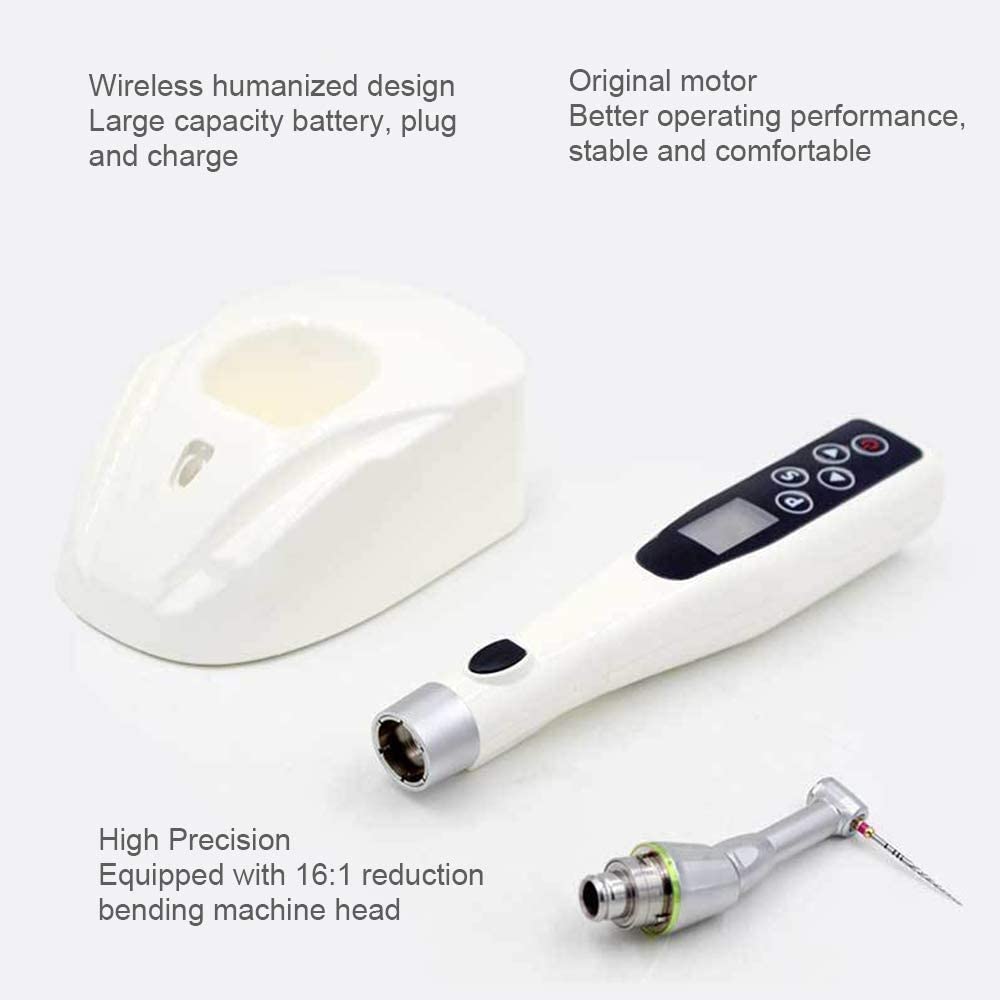 Localizador de ápice endomotor, mini motor dental inalámbrico 16:1, sistema de reciprocidad dos en uno, carga sin contacto para eficiencia en la práctica dental