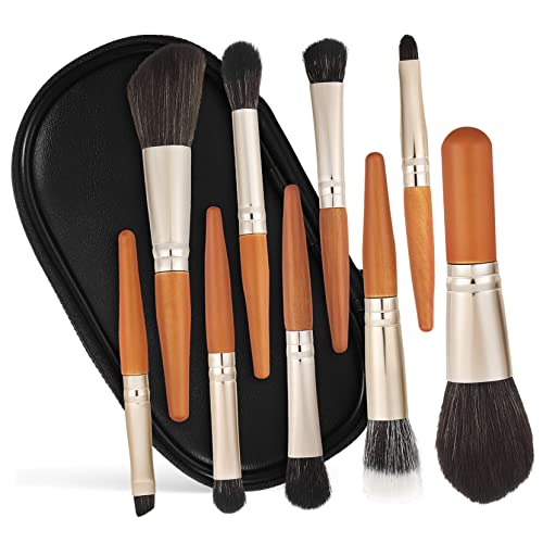 MUSISALY 9個 化粧用ブラシ 化粧品 ボ ラバー ミニトイレタリーバッグ makeup brush makeup box ーションブラシ プロのメイクブラシ ファイバ