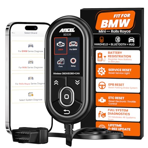 ANCEL BD330 BMW OBD2 Scanner for BMW, MINI, and Rolls-Royce Vehicles,...