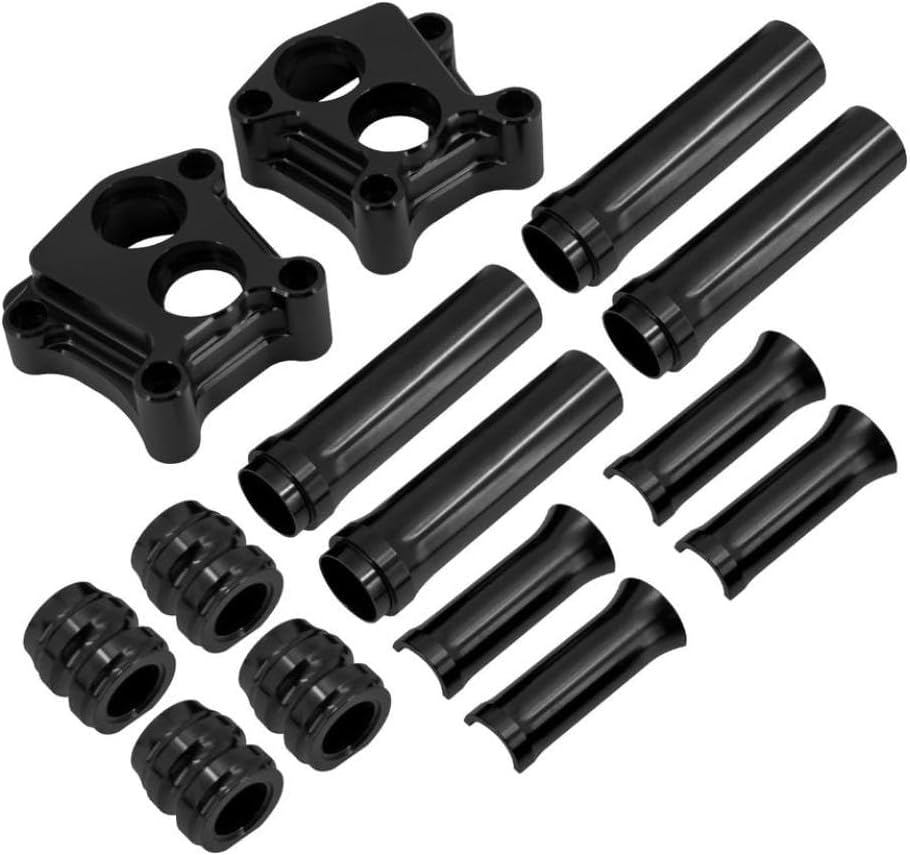 Motorcycle Engine Lifter Tappet Pushrod Cover Block Cover Compatible with Touring Road Road King Heritage Softail 1999 2017(Full Black)