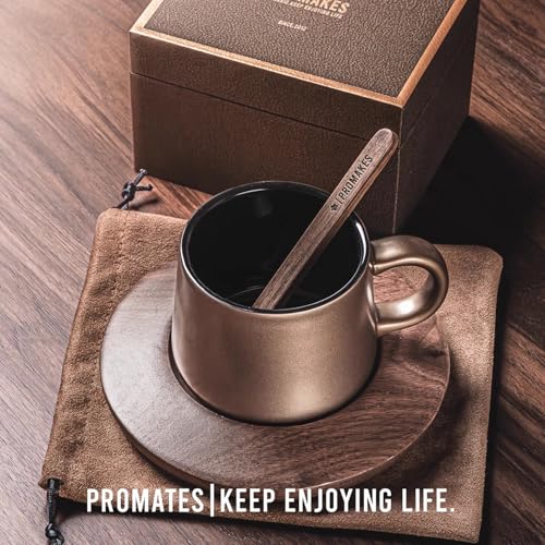 Ensemble de tasses à café de luxe : le cadeau idéal en céramique dorée