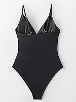 Vista 5 de CUPSHE - Traje de baño de una pieza para mujer, con control de abdomen y cuello en V