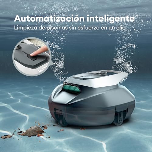 Miniatura 2 de Ultenic Robot Aspirador Piscina Con Control Remoto App, 3 Motores, Recogida Sin Gancho, Robot Limpiafondos Sin Cable, Autoaparcamineto, Trabaja Hasta 90min, 80m