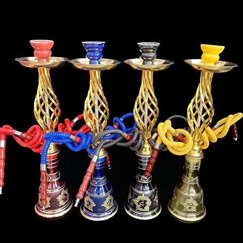Rteanb Shisha mit 2 Schläuchen Blase Shisha Shisha Pen Tragbare leicht zu reinigen Shisha Köpfe Pot Metall Shisha Pen… – Bild 4