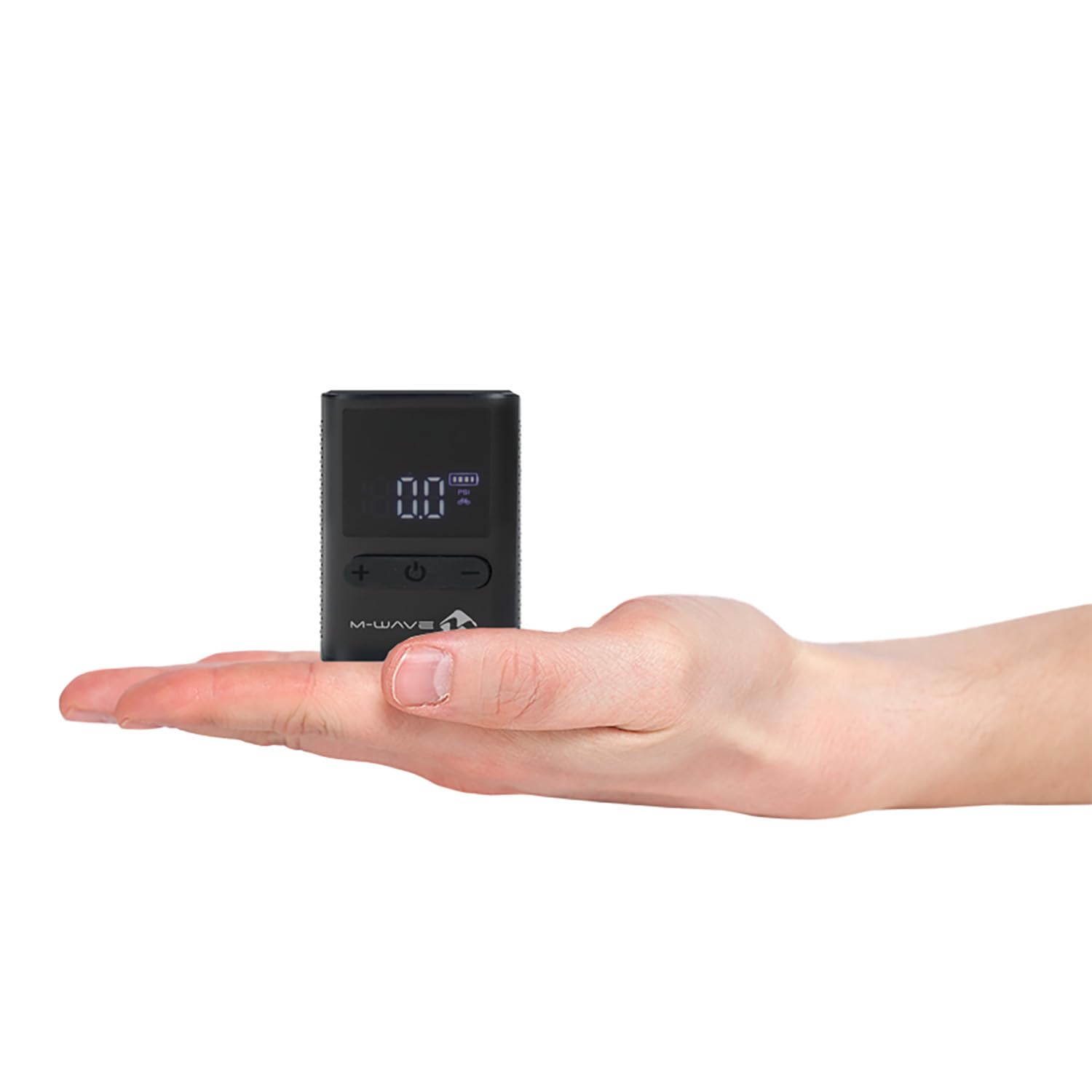 M-Wave Mini pompe à vélo électrique avec écran LCD 100 psi / 7 bar, Noir