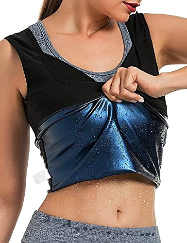 KGDA™ Sweat Shapewear Vest Belt for Women, Polymer Shapewear, Workout for Weight Loss, Trainer for Fat Burner & Weight Loss for Women (Black & Blue) (B0C3W82Z5C) Amazon Price History, Amazon Price Tracker