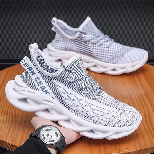 Image of Jakcuz Plus Size Men's Lightweight Walking Shoes Mesh Fish Scale Pattern Fashion Sneakers