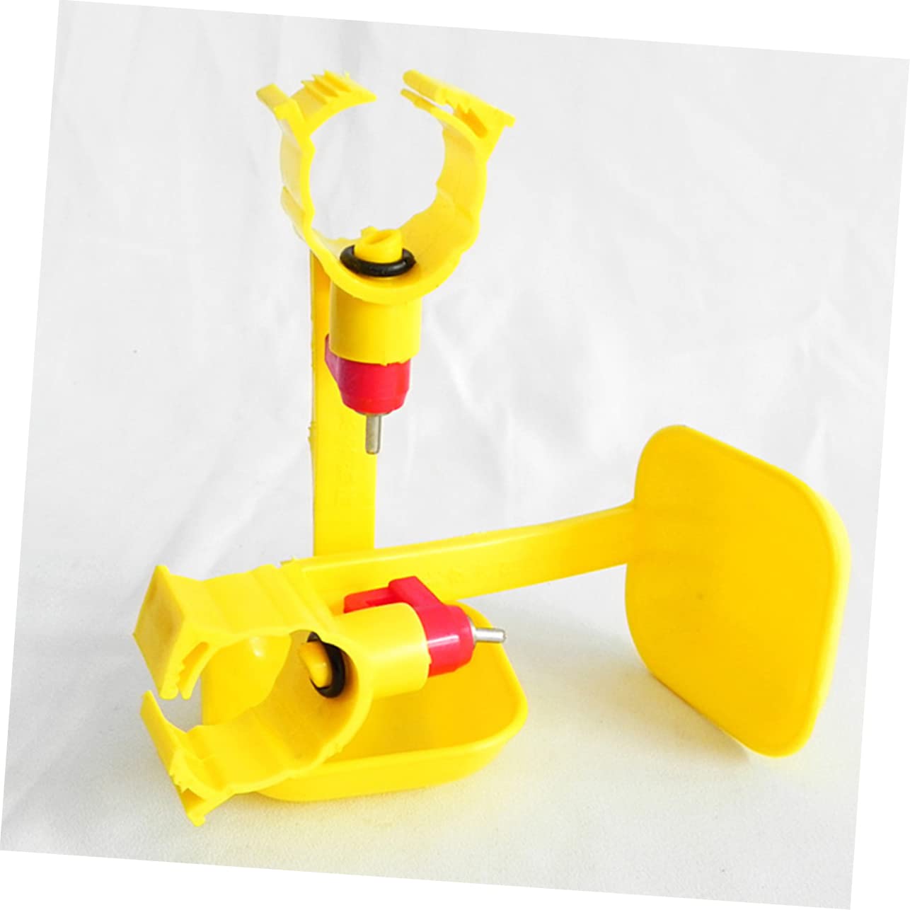 Abbeveratoio Automatico per Pollame 20 Pezzi Abs Acciaio | Giallo, Riduce gli Sprechi D'acqua, per Oche e Allevamenti Domestici o Commerciali