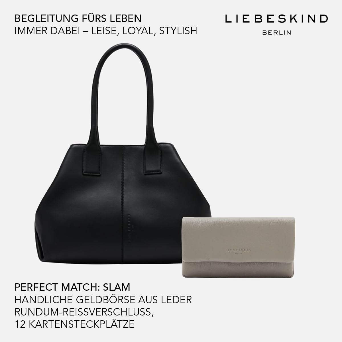 Liebeskind Berlin Damen-Shopper „Chelsea Shopper M“ – Shopper Damen aus Leder – großzügige Fächer