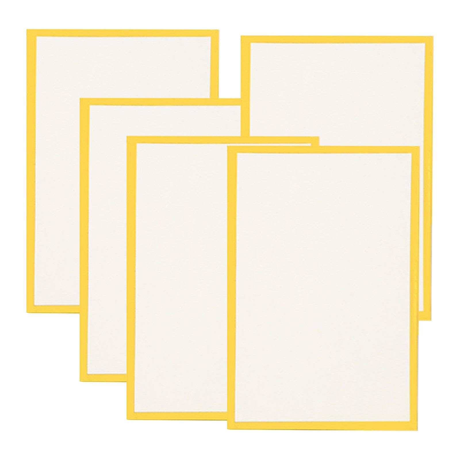 DuskHaven Set di 5 Tavolette Shikishi per Artisti, Robuste E Portatili, con Bordo Dorato, Ideali per Arte Giapponese, Calligrafia E Autografi, 18x21 Cm