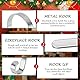 VDSOW Weihnachtsstrumpf Halter Kamin, 4er Silber Metall Weihnachtsstrumpf Haken Set, Weihnachtsstrümpfe Aufhänger für Weihnachten Kaminsocken Weihnachtsdeko