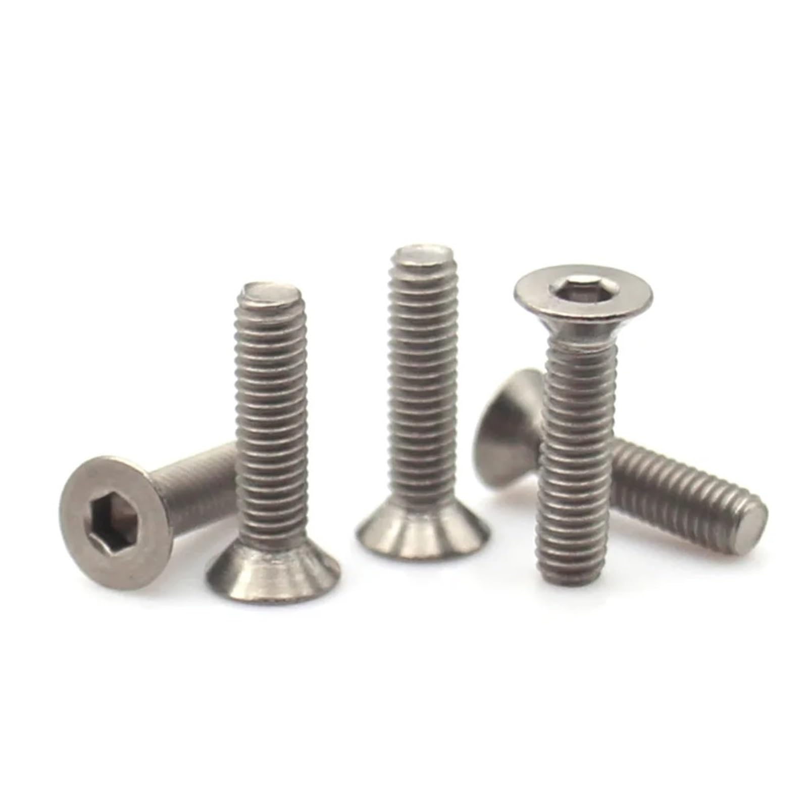10-20 Stück M2 .5 M3 M4 TA2 Titan Innensechskantschraube Flachsenkkopfschrauben(40mm,M4 (10pcs))
